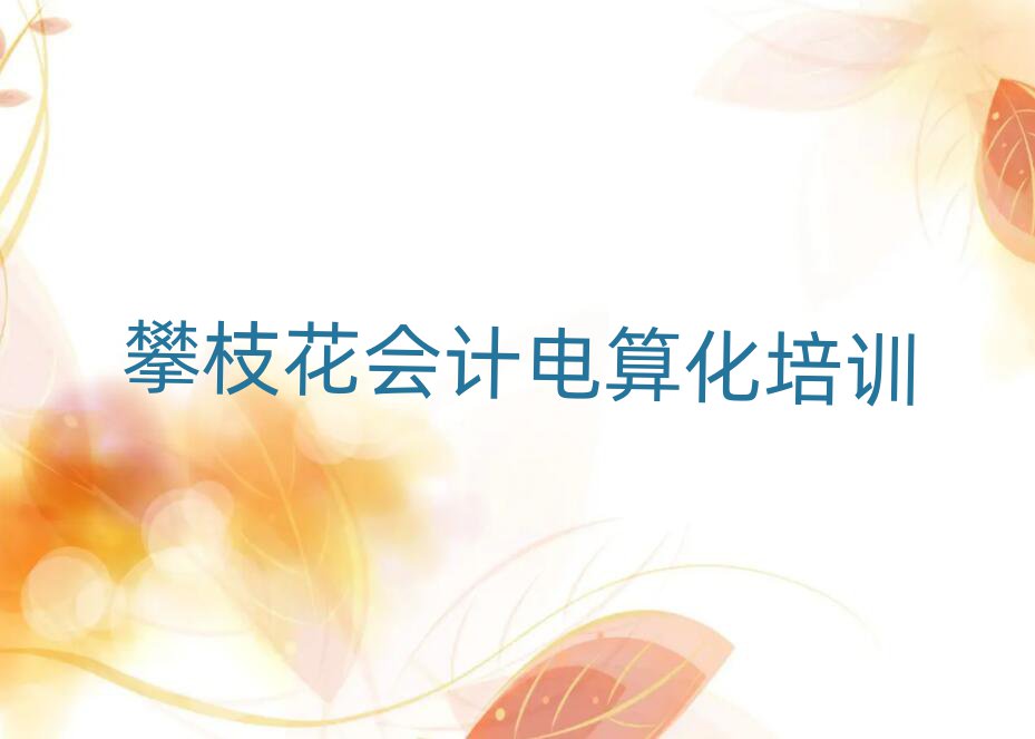 攀枝花東區(qū)會(huì)計(jì)電算化哪些會(huì)計(jì)電算化培訓(xùn)學(xué)校