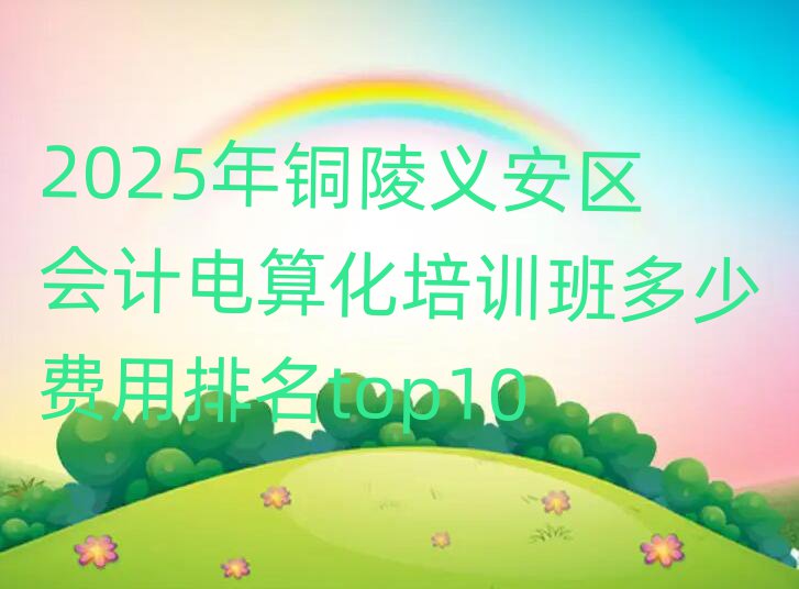 2025年銅陵義安區(qū)會(huì)計(jì)電算化培訓(xùn)班多少費(fèi)用排名top10