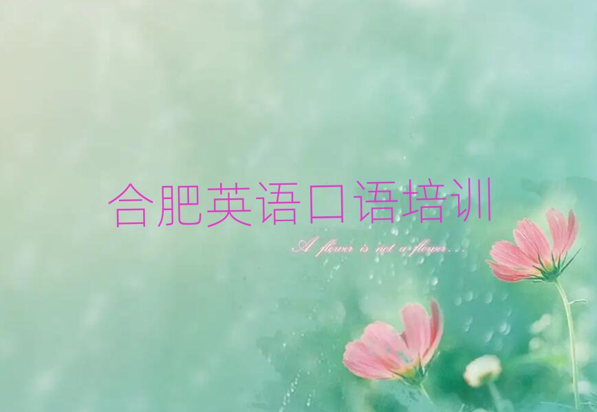 合肥英語(yǔ)口語(yǔ)培訓(xùn)班在哪前十名