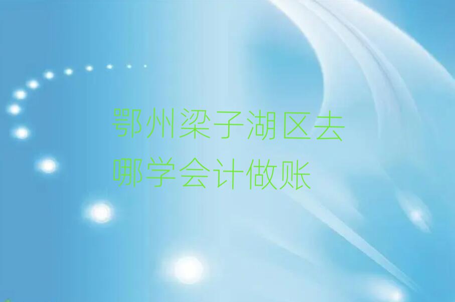 鄂州梁子湖區(qū)去哪學(xué)會計做賬