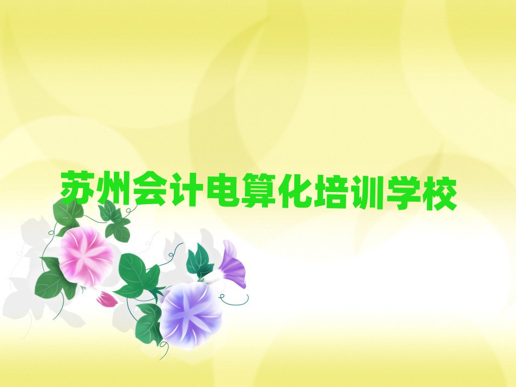 蘇州哪里能學會計電算化精選名單推薦