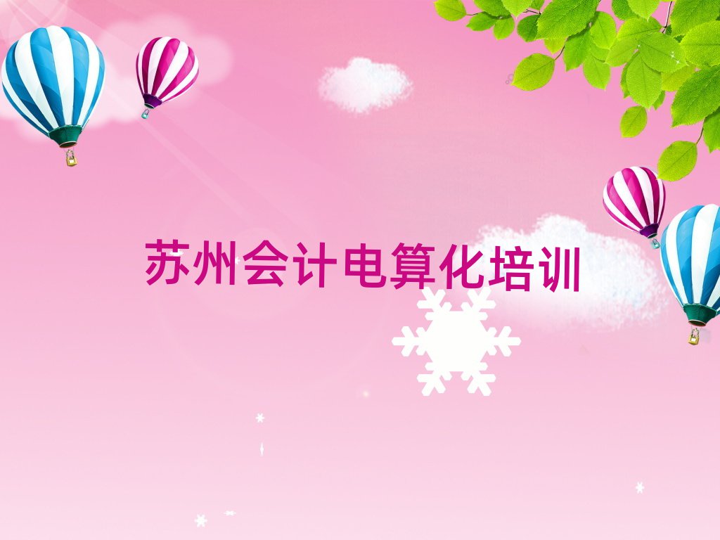 蘇州哪里能學會計電算化精選名單推薦