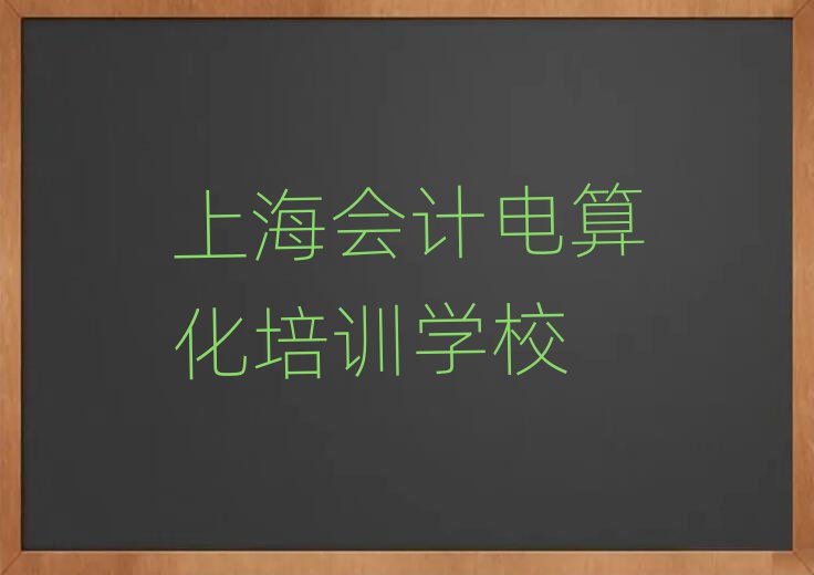 2025年上海浦東新區(qū)會計電算化培訓學校有多好推薦一覽