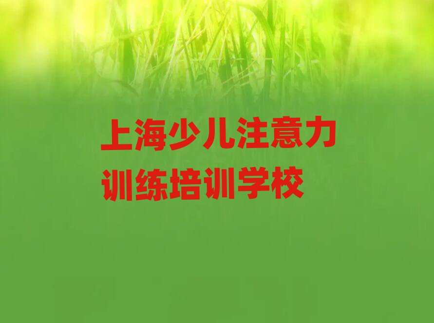 上海崇明區(qū)學(xué)少兒注意力訓(xùn)練去哪兒學(xué)實(shí)力排名名單