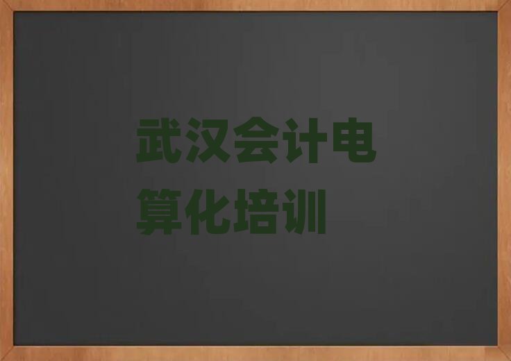 武漢武昌區(qū)會計電算化有沒有專門培訓會計電算化的地方