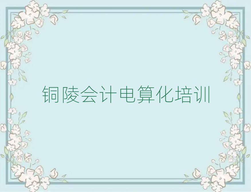 2025年銅陵義安區(qū)正規(guī)會計電算化培訓機構名單更新匯總
