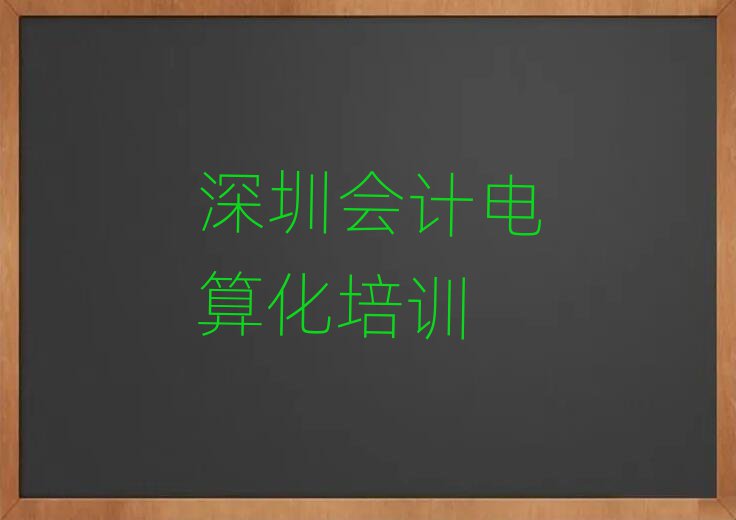 深圳會(huì)計(jì)電算化培訓(xùn)學(xué)校哪家好名單榜首精選出爐