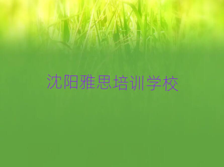 沈陽(yáng)鐵西區(qū)雅思培訓(xùn)班去哪找