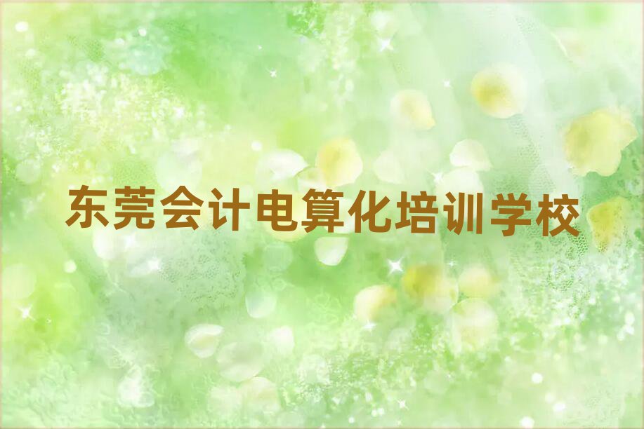 2025東莞學(xué)會(huì)計(jì)電算化去哪好排名公布