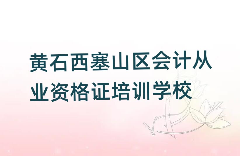 2025黃石西塞山區(qū)會(huì)計(jì)從業(yè)資格證培訓(xùn)班哪個(gè)好十大一覽匯總本地甄選的