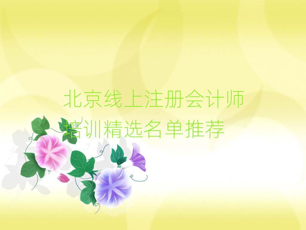 北京線上注冊(cè)會(huì)計(jì)師培訓(xùn)精選名單推薦