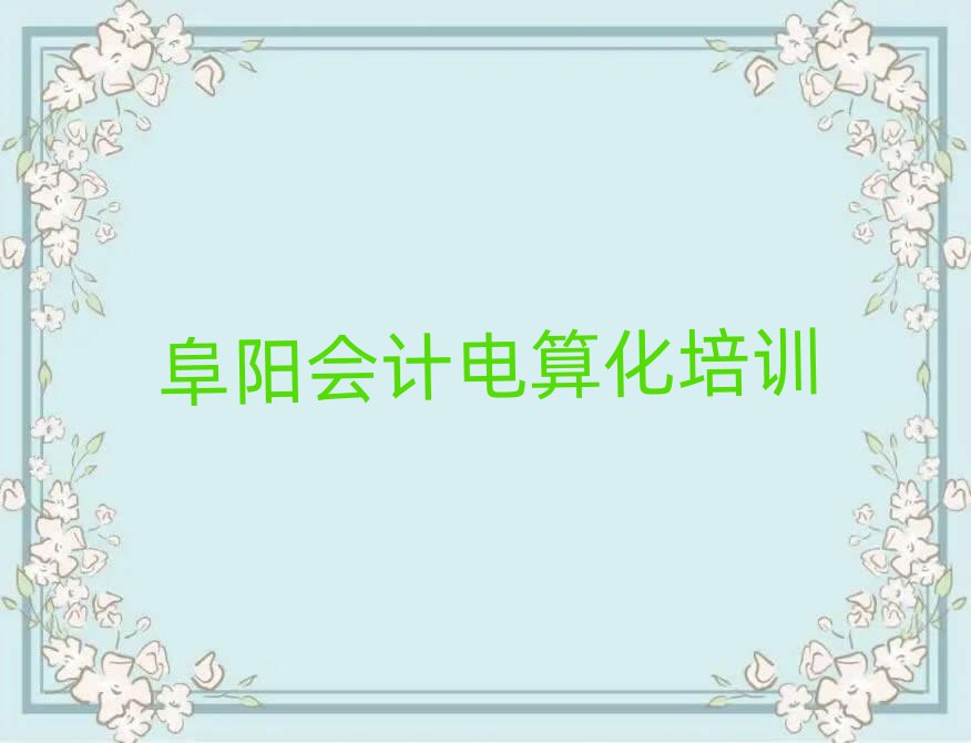 阜陽在哪里學(xué)會(huì)計(jì)電算化精選名單排行榜匯總