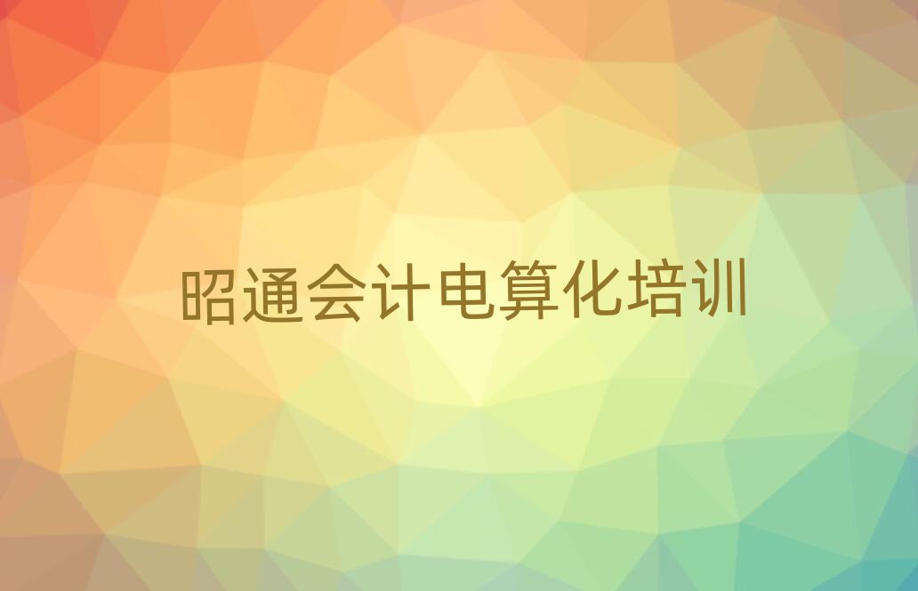昭通昭陽區(qū)會(huì)計(jì)電算化哪里學(xué)好十大排名