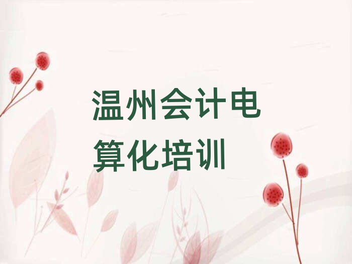 溫州學(xué)會計電算化在哪里學(xué)top排行榜