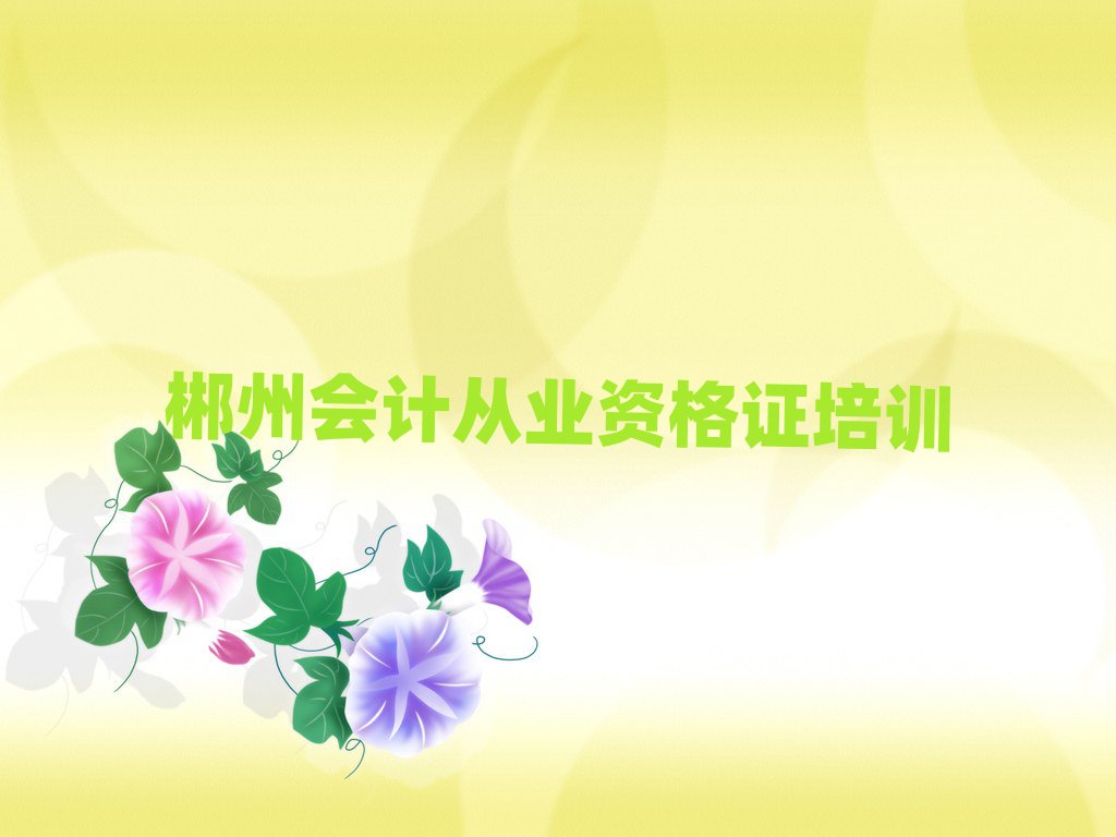 郴州會(huì)計(jì)從業(yè)資格證培訓(xùn)機(jī)構(gòu)