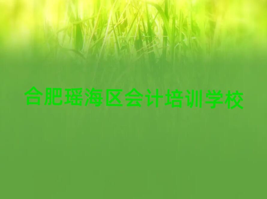 合肥瑤海區(qū)附近會計(jì)培訓(xùn)班值得推薦的名單榜首一覽