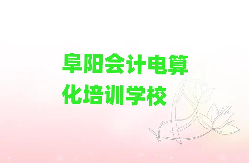 2025年阜陽會計電算化培訓學校