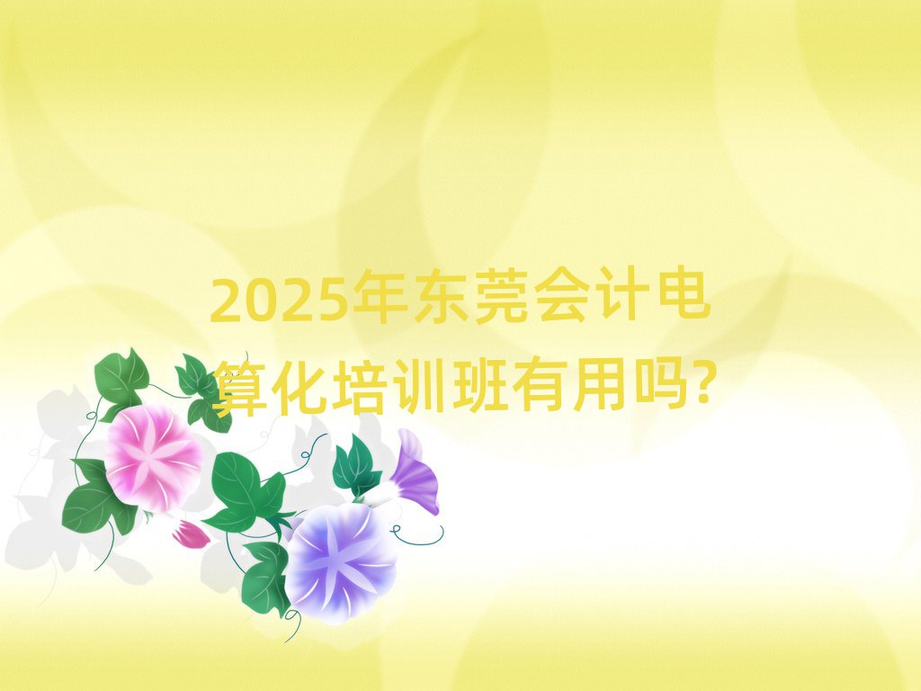 2025年東莞會(huì)計(jì)電算化培訓(xùn)班有用嗎?