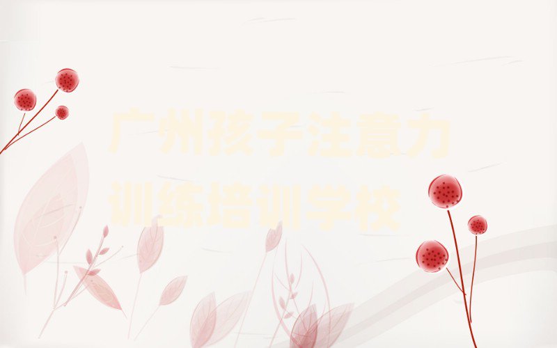 廣州孩子注意力訓(xùn)練網(wǎng)絡(luò)學(xué)習(xí)精選名單出爐