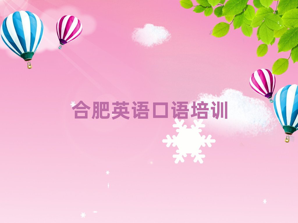 2025年合肥廬陽(yáng)區(qū)英語(yǔ)口語(yǔ)培訓(xùn)班課程