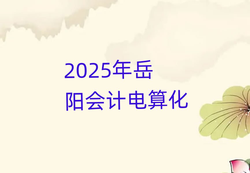 2025年岳陽會計電算化