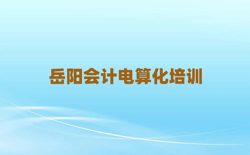 岳陽會計電算化網(wǎng)絡(luò)教學(xué)